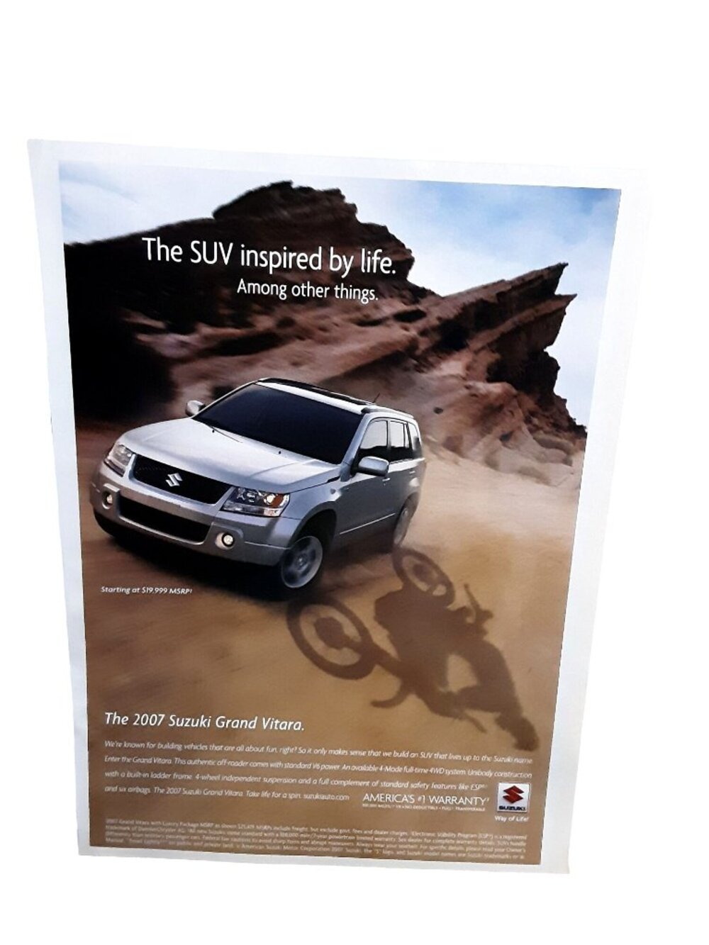 2007 Suzuki Grand Vitara SUV Vintage Magazine Print Ad Off Road 4WD
